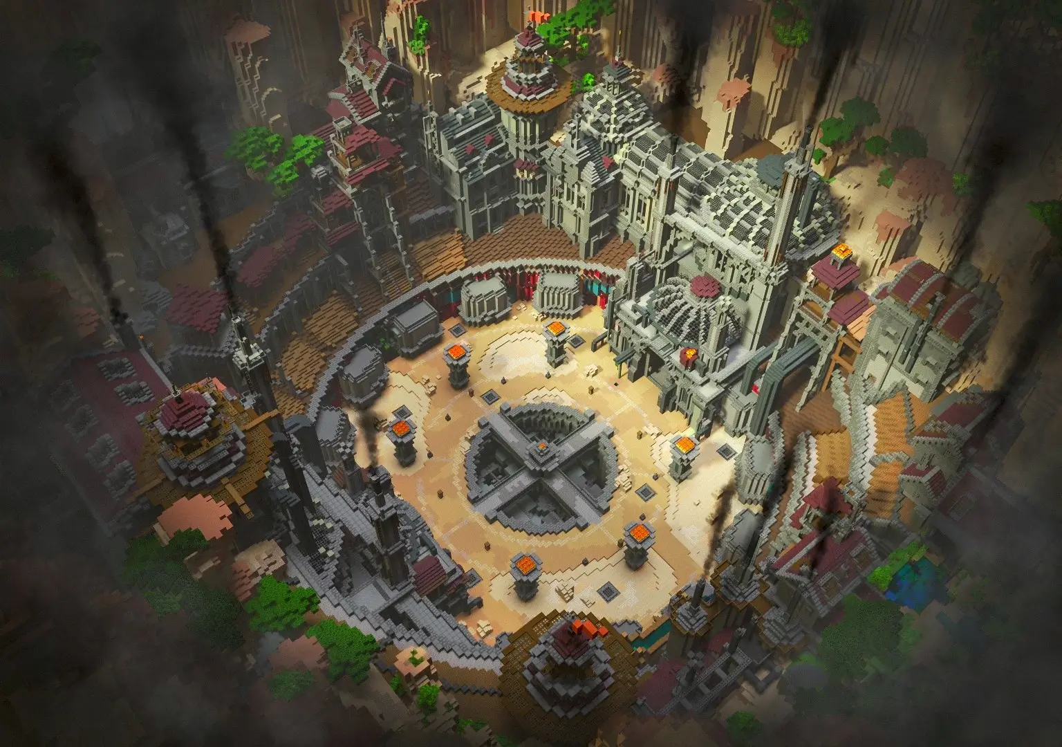 L'arène de Demerya vue du ciel